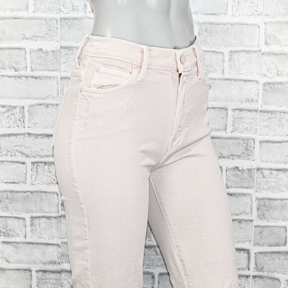 MOTHER Superior Denim High Waisted Rascal Ankle Jeans Soft Pink sz 25 - Picture 13 of 15